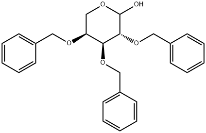 L-Arabinopyranose, 2,3,4-tris-O-(phenylmethyl)- Structural