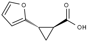 rac-(1R,2R)-2-(furan-2-yl)cyclopropane-1-carboxylic acid Structural