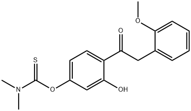 O-[3-Hydroxy-4-[(2-methoxyphenyl)acetyl]phenyl] dimethylcarbamothioate Structural