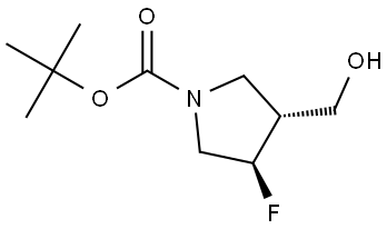 rel-tert-butyl (3R,4R)-3-fluoro-4-(hydroxymethyl)pyrrolidine-1-carboxylate Structural