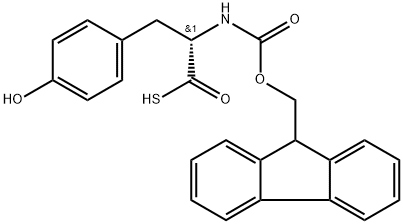 Fmoc-(S)-2-amino-3-(4-hydroxyphenyl)propanethioic S-acid Structural
