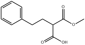 Propanedioic acid, 2-(2-phenylethyl)-, 1-methyl ester Structural