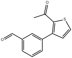 Benzaldehyde, 3-(2-acetyl-3-thienyl)- Structural