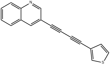 Quinoline, 3-[4-(3-thienyl)-1,3-butadiyn-1-yl]- Structural