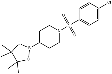Piperidine, 1-[(4-chlorophenyl)sulfonyl]-4-(4,4,5,5-tetramethyl-1,3,2-dioxaborolan-2-yl)- Structural