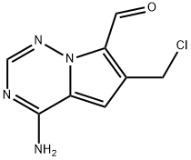 Pyrrolo[2,1-f][1,2,4]triazine-7-carboxaldehyde, 4-amino-6-(chloromethyl)- Structural