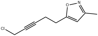 Isoxazole, 5-(5-chloro-3-pentyn-1-yl)-3-methyl- Structural