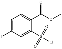Benzoic acid, 2-(chlorosulfonyl)-4-iodo-, methyl ester Structural