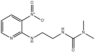 Urea, N,N-dimethyl-N'-[2-[(3-nitro-2-pyridinyl)amino]ethyl]- Structural