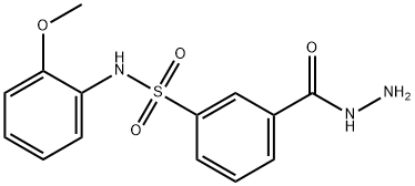 Benzoic acid, 3-[[(2-methoxyphenyl)amino]sulfonyl]-, hydrazide Structural