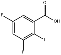 Benzoic acid, 3,5-difluoro-2-iodo- Structural