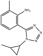 Benzenamine, 2-methyl-6-[1-(2-methylcyclopropyl)-1H-tetrazol-5-yl]- Structural