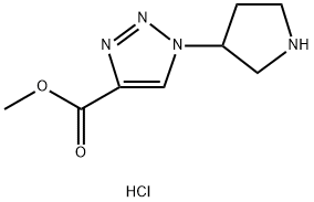 methyl 1-(pyrrolidin-3-yl)-1H-1,2,3-triazole-4-carboxylate hydrochloride Structural