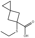 Spiro[2.3]hexane-5-carboxylic acid, 5-(ethylthio)- Structural