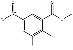 Benzoic acid, 3-fluoro-2-methyl-5-nitro-, methyl ester Structural