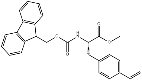 L-Phenylalanine, 4-ethenyl-N-[(9H-fluoren-9-ylmethoxy)carbonyl]-, methyl ester Structural