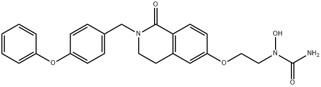 Urea, N-hydroxy-N-[2-[[1,2,3,4-tetrahydro-1-oxo-2-[(4-phenoxyphenyl)methyl]-6-isoquinolinyl]oxy]ethyl]- Structural