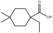 Cyclohexanecarboxylic acid, 1-ethyl-4,4-dimethyl- Structural