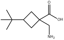 Cyclobutanecarboxylic acid, 1-(aminomethyl)-3-(1,1-dimethylethyl)- Structural