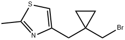 Thiazole, 4-[[1-(bromomethyl)cyclopropyl]methyl]-2-methyl- Structural