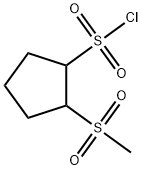 Cyclopentanesulfonyl chloride, 2-(methylsulfonyl)- Structural