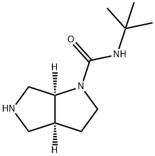 Pyrrolo[3,4-b]pyrrole-1(2H)-carboxamide, N-(1,1-dimethylethyl)hexahydro-, (3aS,6aS)- Structural