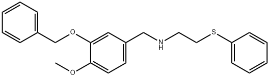 Benzenemethanamine, 4-methoxy-3-(phenylmethoxy)-N-[2-(phenylthio)ethyl]- Structural