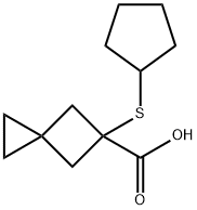 Spiro[2.3]hexane-5-carboxylic acid, 5-(cyclopentylthio)- Structural