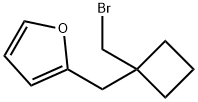 Furan, 2-[[1-(bromomethyl)cyclobutyl]methyl]- Structural