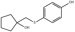 Phenol, 4-[[(1-hydroxycyclopentyl)methyl]thio]- Structural