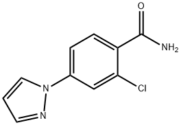Benzamide, 2-chloro-4-(1H-pyrazol-1-yl)- Structural