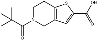 Thieno[3,2-c]pyridine-2-carboxylic acid, 5-(2,2-dimethyl-1-oxopropyl)-4,5,6,7-tetrahydro- Structural