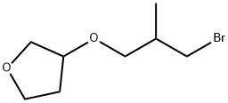 Furan, 3-(3-bromo-2-methylpropoxy)tetrahydro- Structural