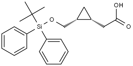 rel-2-((1R,2R)-2-(((tert-Butyldiphenylsilyl)oxy)methyl)cyclopropyl)acetic acid Structural