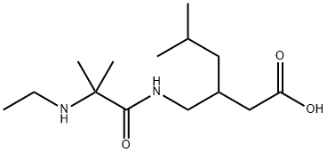 Hexanoic acid, 3-[[[2-(ethylamino)-2-methyl-1-oxopropyl]amino]methyl]-5-methyl- Structural