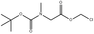 Glycine, N-[(1,1-dimethylethoxy)carbonyl]-N-methyl-, chloromethyl ester Structural