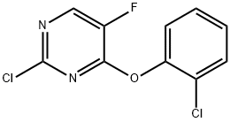 Pyrimidine, 2-chloro-4-(2-chlorophenoxy)-5-fluoro- Structural