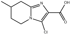 Imidazo[1,2-a]pyridine-2-carboxylic acid, 3-chloro-5,6,7,8-tetrahydro-7-methyl- Structural
