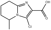 Imidazo[1,2-a]pyridine-2-carboxylic acid, 3-chloro-5,6,7,8-tetrahydro-5-methyl- Structural
