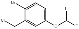 Benzene, 1-bromo-2-(chloromethyl)-4-(difluoromethoxy)- Structural