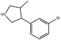Pyrrolidine, 3-(3-bromophenyl)-4-methyl- Structural