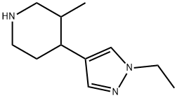 Piperidine, 4-(1-ethyl-1H-pyrazol-4-yl)-3-methyl- Structural