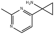 Cyclopropanamine, 1-(2-methyl-4-pyrimidinyl)- Structural