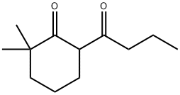 Cyclohexanone, 2,2-dimethyl-6-(1-oxobutyl)- Structural