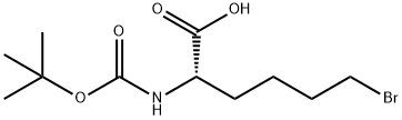 L-Norleucine, 6-bromo-N-[(1,1-dimethylethoxy)carbonyl]- Structural