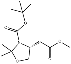 tert-butyl (4R)-4-(2-methoxy-2-oxo-ethyl)-2,2-dimethyl-oxazolidine-3-carboxylate Structural