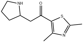 Ethanone, 1-(2,4-dimethyl-5-thiazolyl)-2-(2-pyrrolidinyl)- Structural