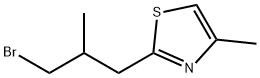 Thiazole, 2-(3-bromo-2-methylpropyl)-4-methyl- Structural