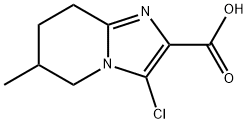 Imidazo[1,2-a]pyridine-2-carboxylic acid, 3-chloro-5,6,7,8-tetrahydro-6-methyl- Structural