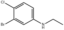 Benzenamine, 3-bromo-4-chloro-N-ethyl- Structural